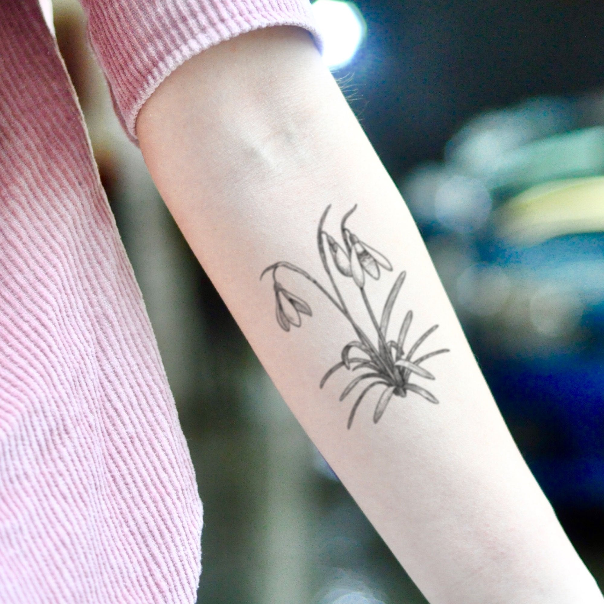Tattoo tagged with snowdrop flower small tiny ifttt little nature  drag inner forearm illustrative  inkedappcom