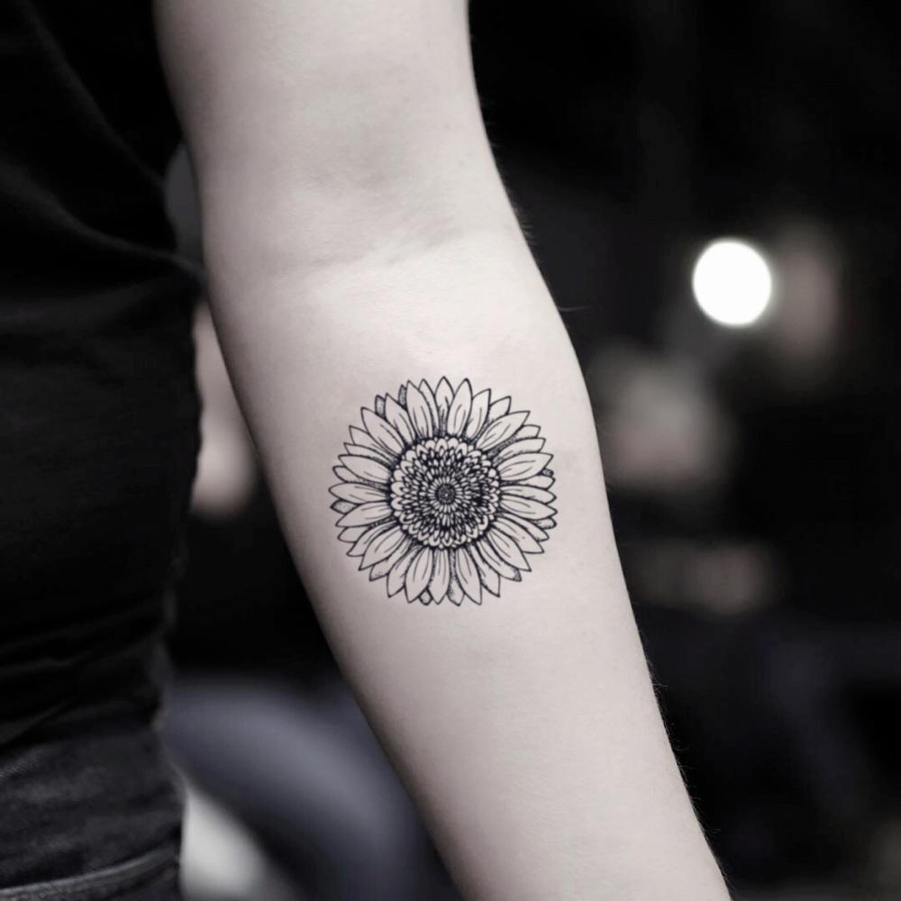 Sunflower Temporary Tattoo Sticker Ohmytat