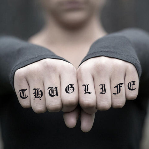 True Love Ambigram Font Tattoos On Fingers