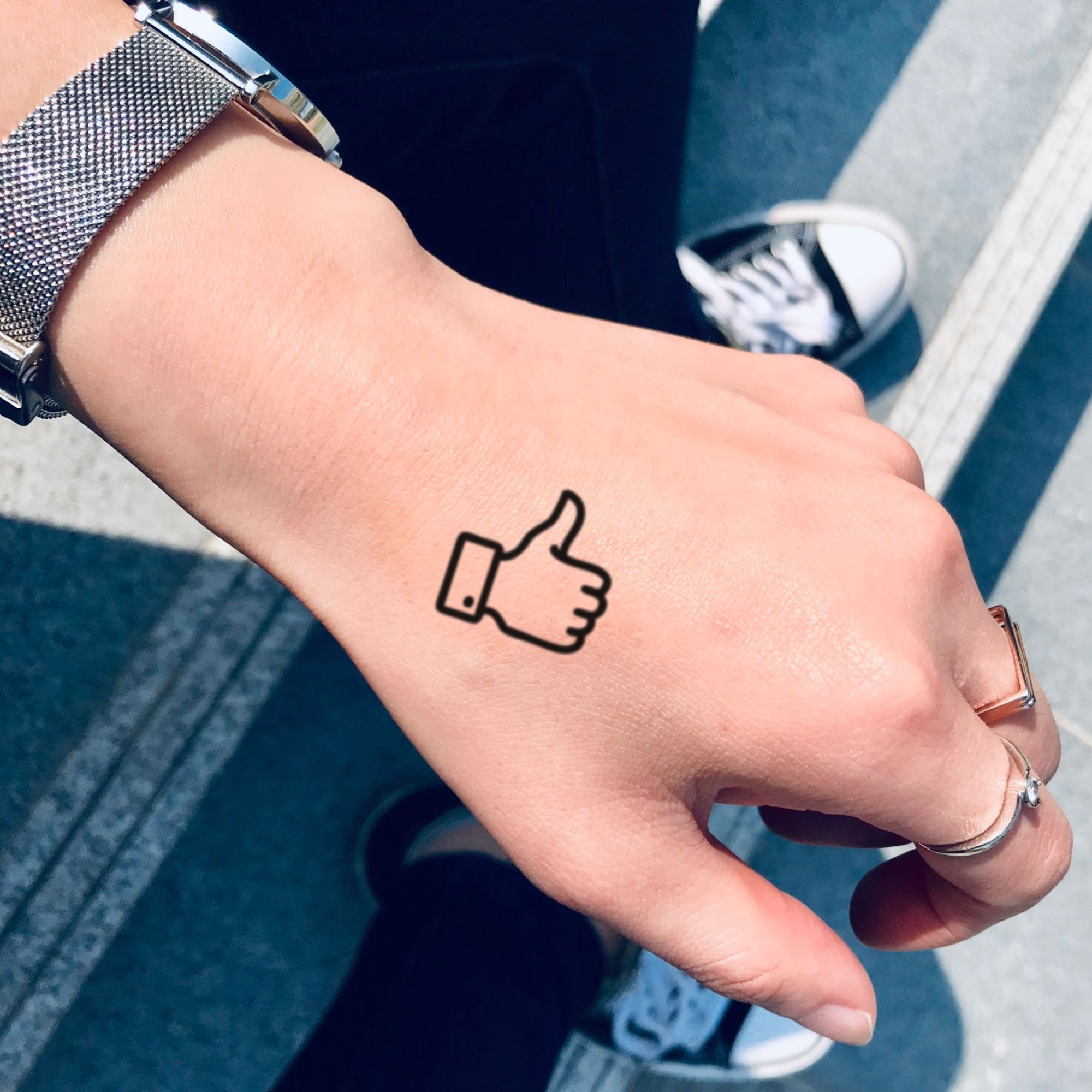 Thumbs Up Temporary Tattoo Sticker Ohmytat