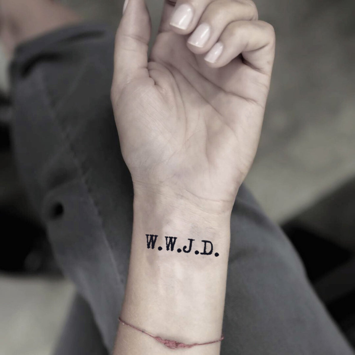 WWJD Temporary Tattoo Sticker - OhMyTat