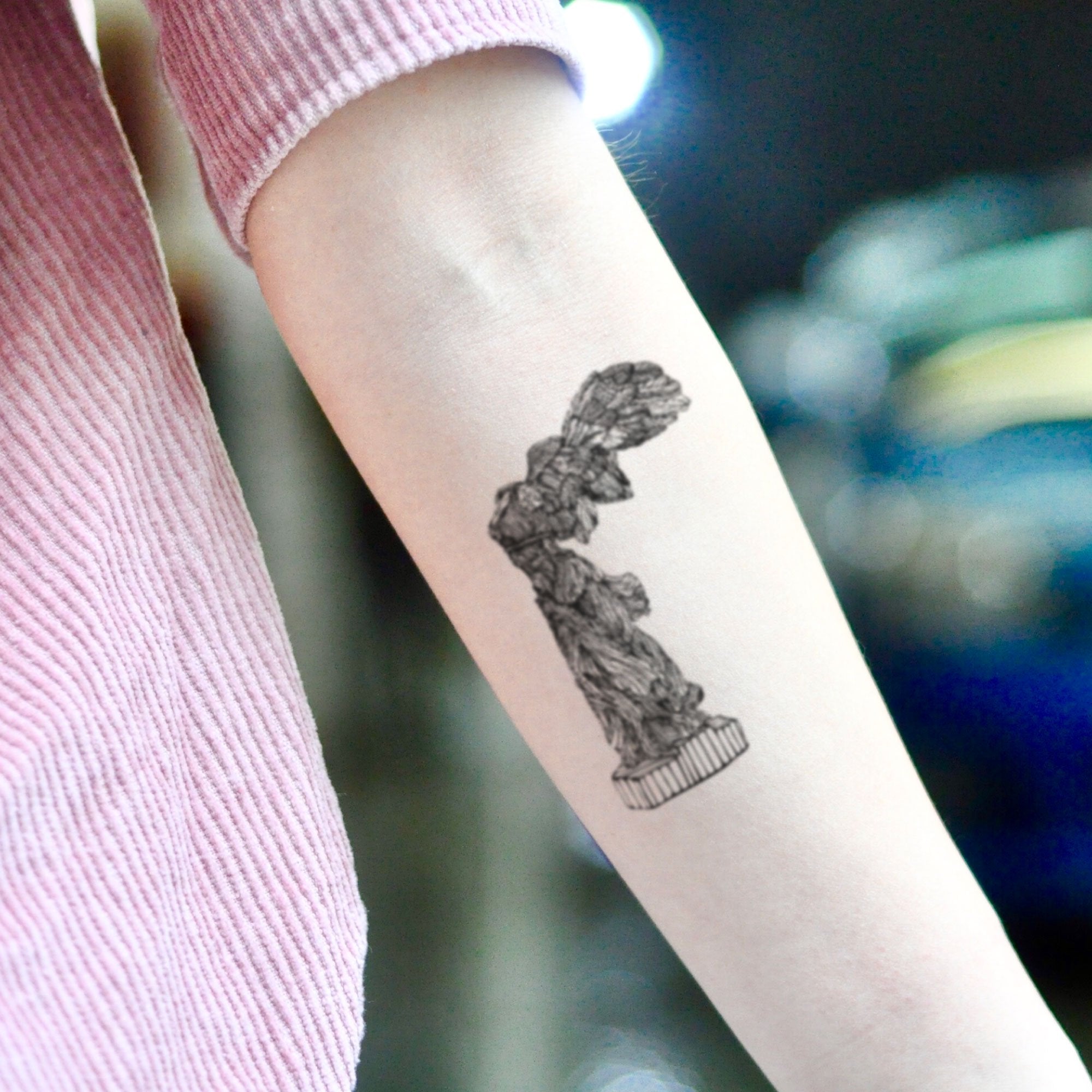 Winged Victory Samothrace Temporary Tattoo Sticker -