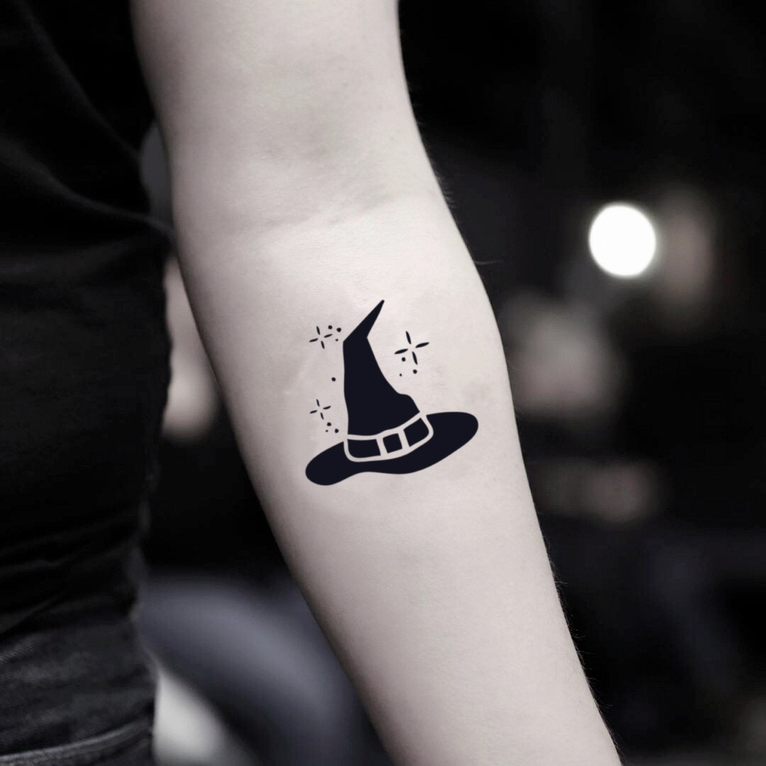 Carissa Farewell Tattoo Artist  Cute little witch hat I tattooed on  Halloween Thanks crystalwitch for this fun piece tattoo tattooideas  tattoos melbourne melbourneart melbournetattoo tattooapprentice art  witch halloween dotwork 