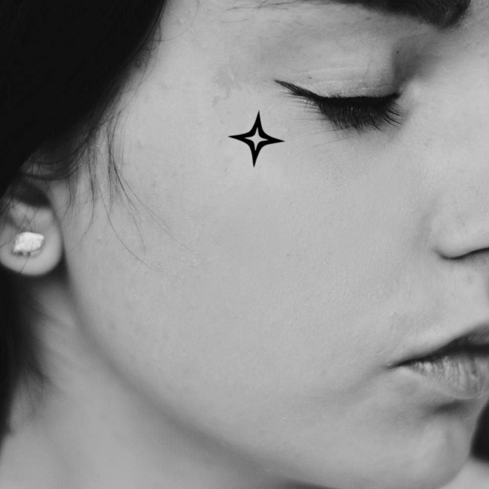 Star Temporary Tattoos Taterproof Tattoo Stickers Non-toxic Solid Hollow 5  Pointed Tattoo Stickers
