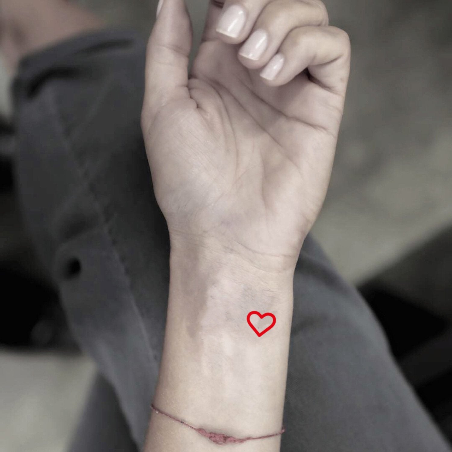 Small Red Heart Temporary Tattoo  Set of 3  Tatteco