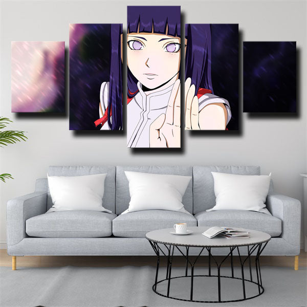 Naruto Hinata Hyuga Purple Gl Canvas Print Art