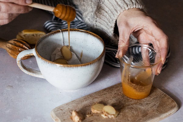 image of honey being added to cup