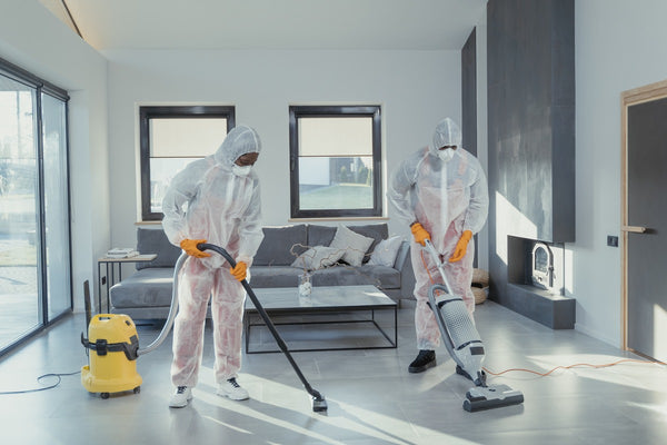 Cleaning Staff Equipped with Personal Protective Equipment