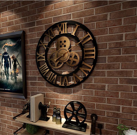 industrial wall clock