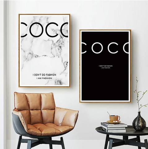 Coco & Prada Marble Posters – Basic Outline Interiors