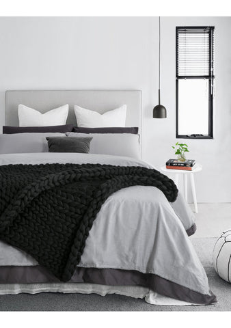 black chunky blanket