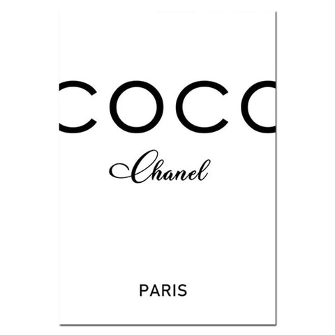 Coco Chanel & Peony Poster – Basic Outline Interiors