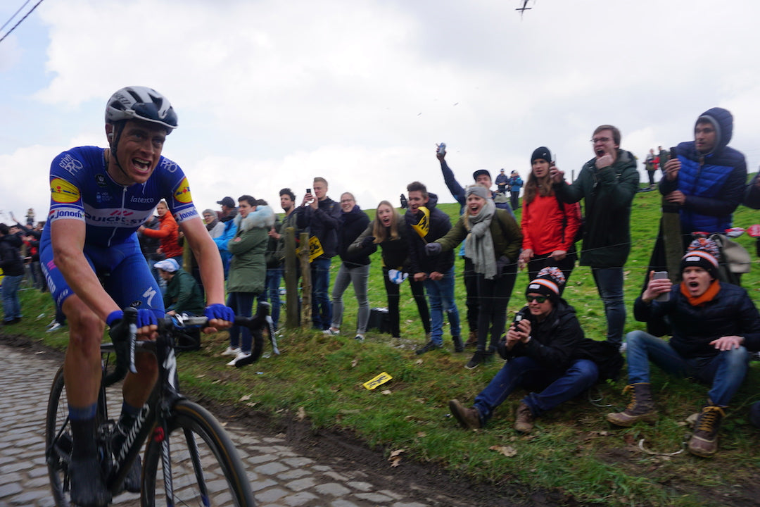 Niki Terpstra solo leader smashing the Kwaremont BIG RESPECT 📸: Jamie Olsson