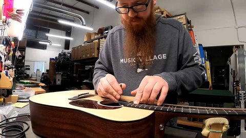 Adjusting the truss rod on a Martin acoustic guitar