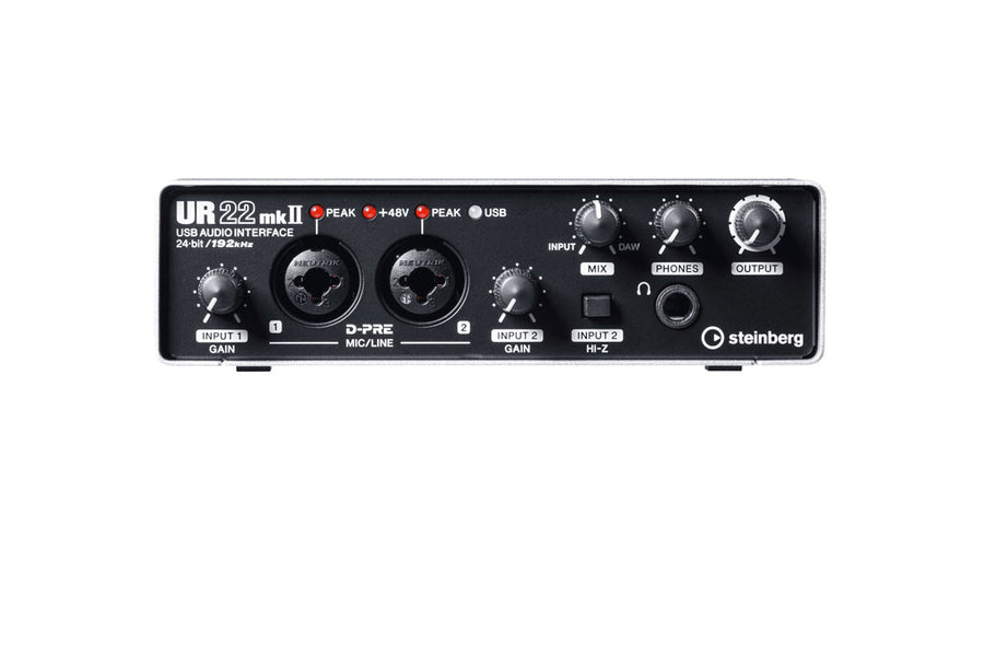 zwavel krijgen invoeren Steinberg UR22 mkII 2x2 USB 2.0 Audio Interface w/2x D-PRE&#39;s and 192  kHz Support Steinberg Recording Interface The world is yoursTogether with  the included Cubase AI and Cubasis LE software, the UR22mkII