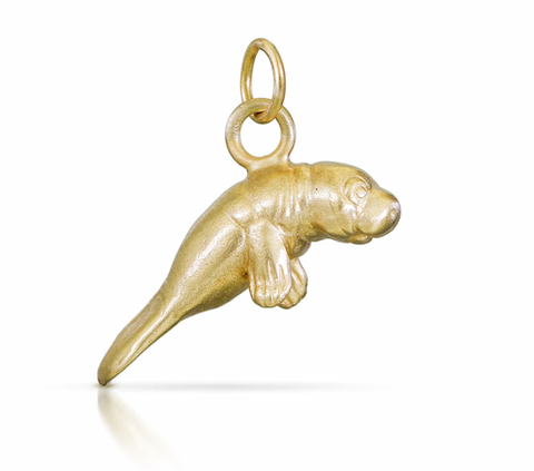 Manatee Charm in Gold