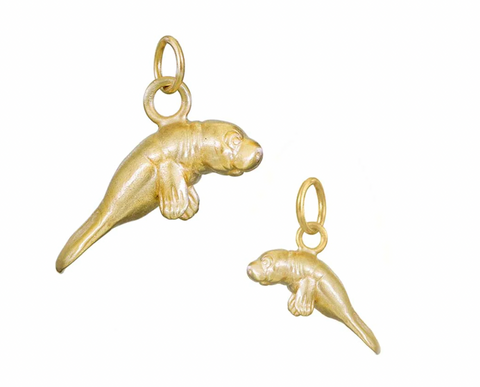 Momma and Baby Manatee Charm Bundle