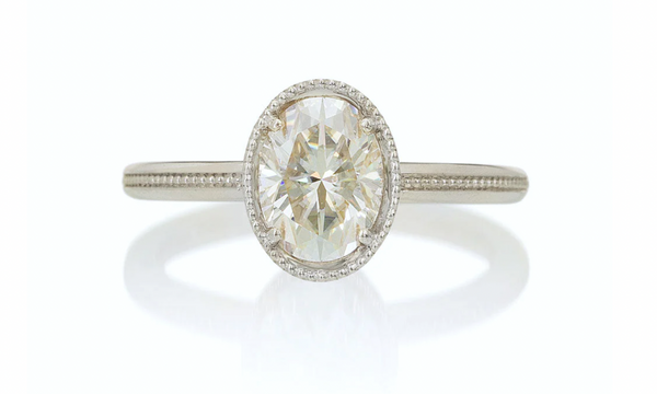 Art Deco Oval Diamond Solitaire