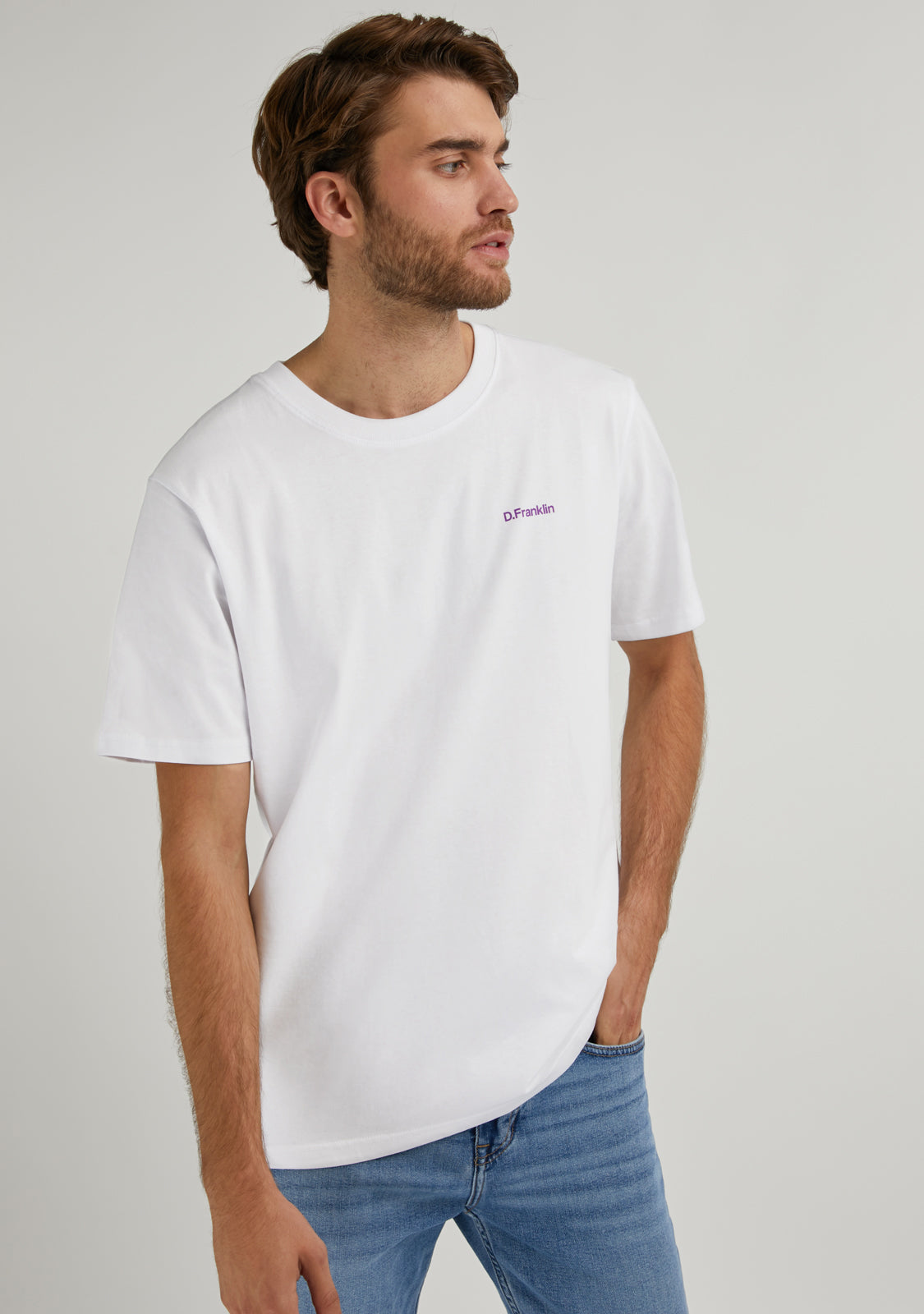 Social Club T-Shirt White / Purple