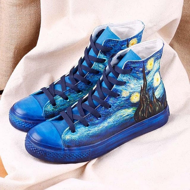 van gogh starry night shoes