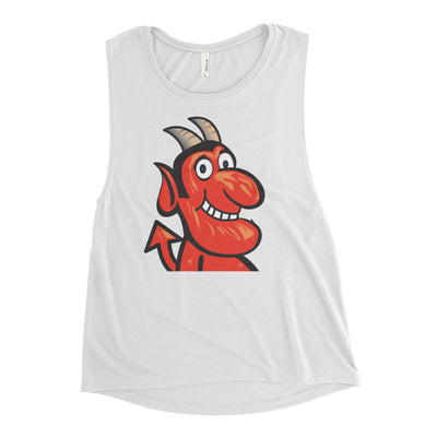 Yoga Hell Devil Icon-Ladies’ Muscle Tank