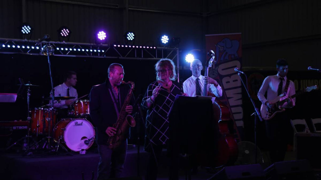 The band at the launch party