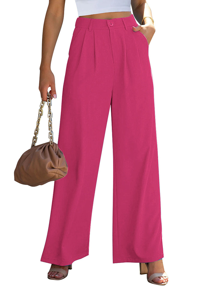 Magenta Women's Business Wide Leg Pants Dress Flare Split Hem Slacks –  Lookbook Store