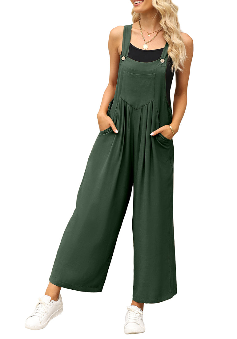 Evergreen Women's Vintage Summer Outfits Loose Wide Leg Overalls ...