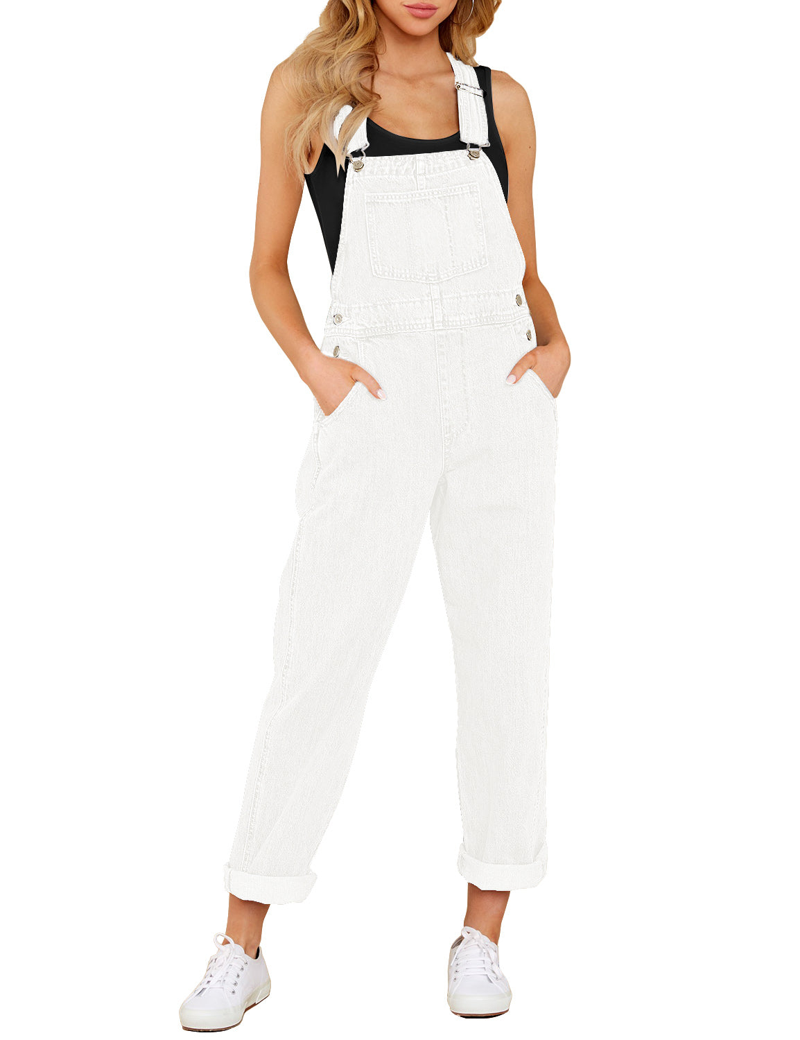 LookbookStore Long Overalls Pants for Women Casual Stretch Denim Bib  Overalls Pants Jumpsuits Grey Size M Size 8 Size 10 