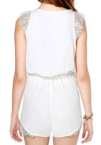 White Lace Trim - Jumpsuits and Romper | Lookbook Store