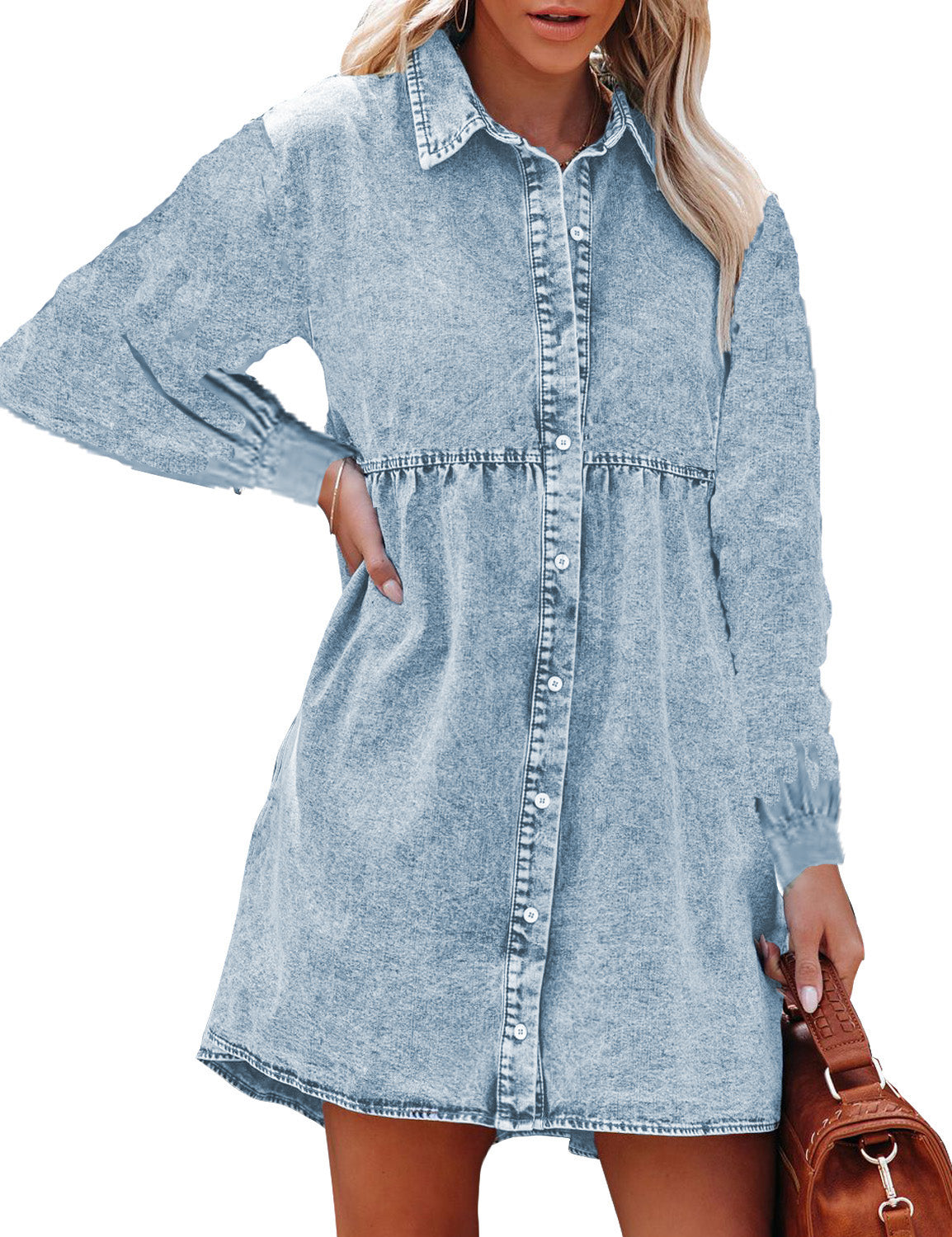 Acid Wash Oversized Denim Shirt | boohoo