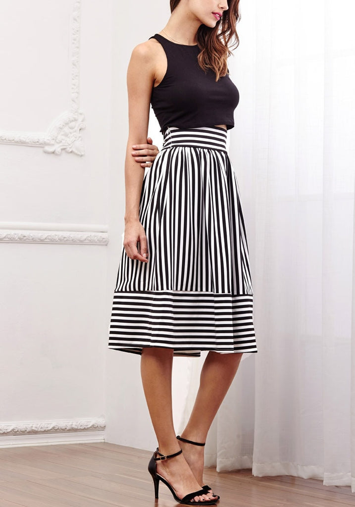 Striped Midi Skirt | Lookbook Store