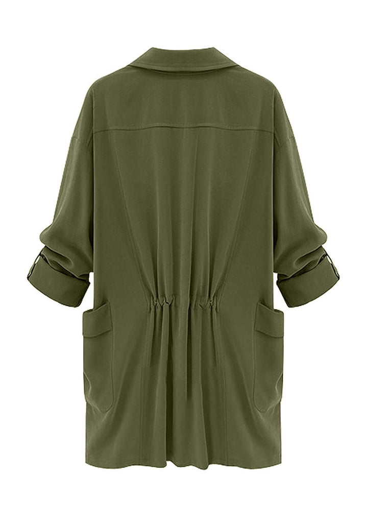 Moss Green Draped Cardigan | Lookbook Store