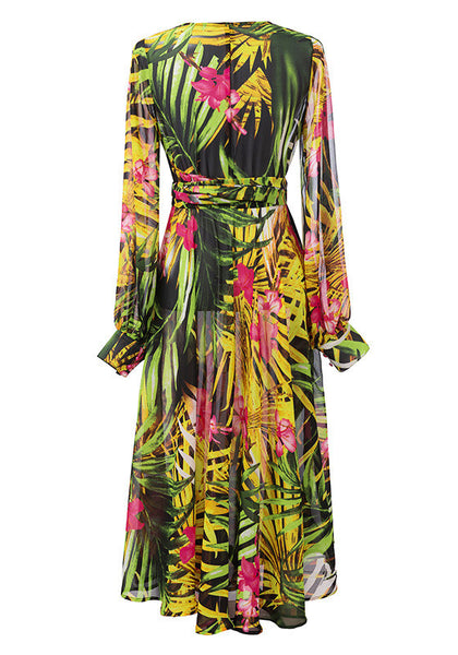 Tropical Print Maxi Dress | Lookbook Store