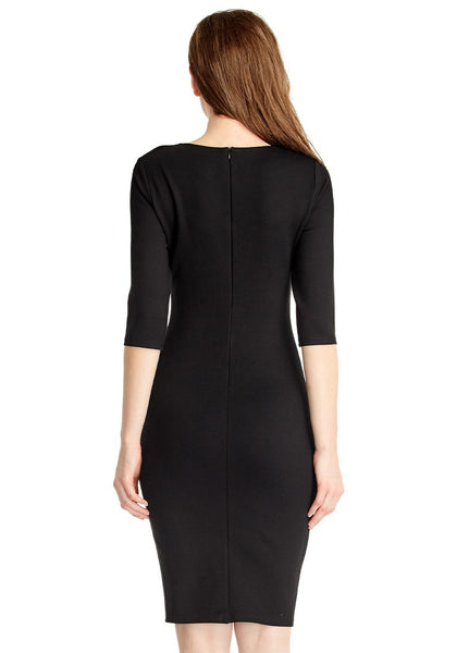 Black Classic Bodycon Midi Dress | Lookbook Store