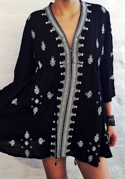 Black Embroidered Blouse | Lookbook Store