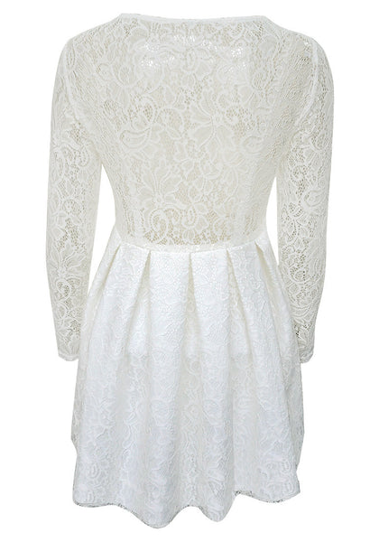 White Lace Short Dress | Lookbook Store