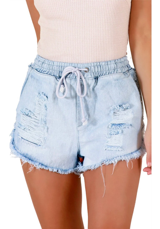 light colored jean shorts