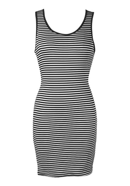 Striped Racerback Tank Dress | Lookbook Store