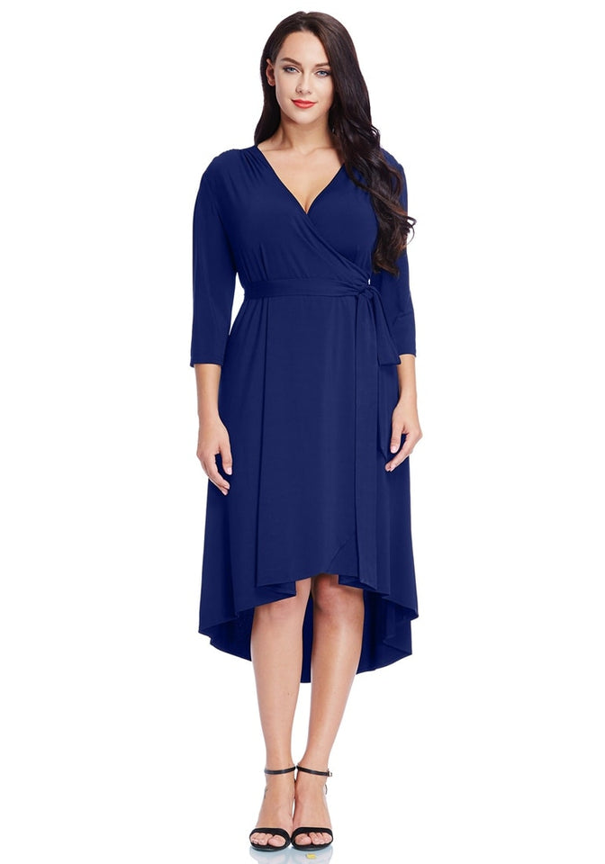 royal blue casual dress plus size