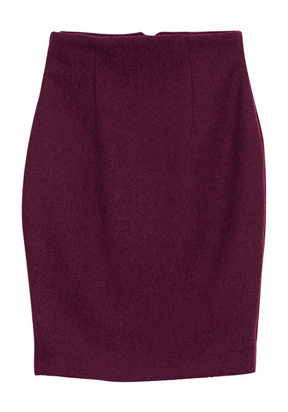 Faux Woolen Pencil Skirt - Skirt | Lookbook Store