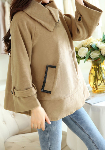 Camel-Colored Cape Coat | Lookbook Store