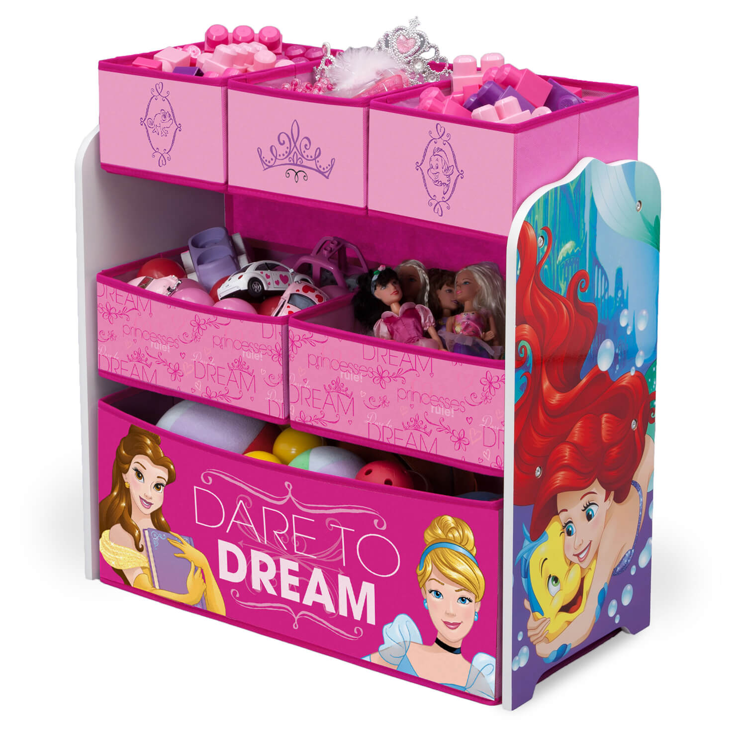 delta children's products minnie deluxe multi bin organizer