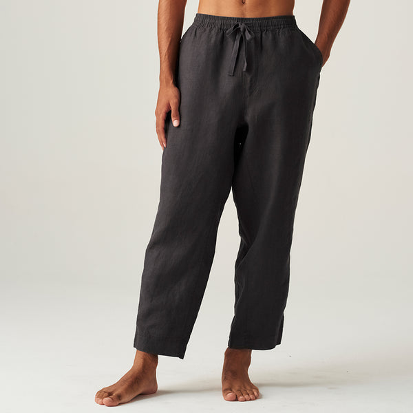 100% Linen Pants in White – IN BED Store