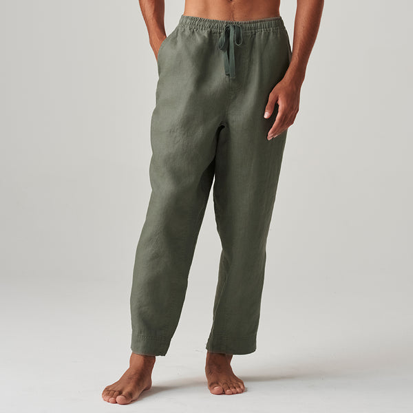 Buy Kohl Linen Lounge Pants by SAPHED MAN at Ogaan Online Shopping Site