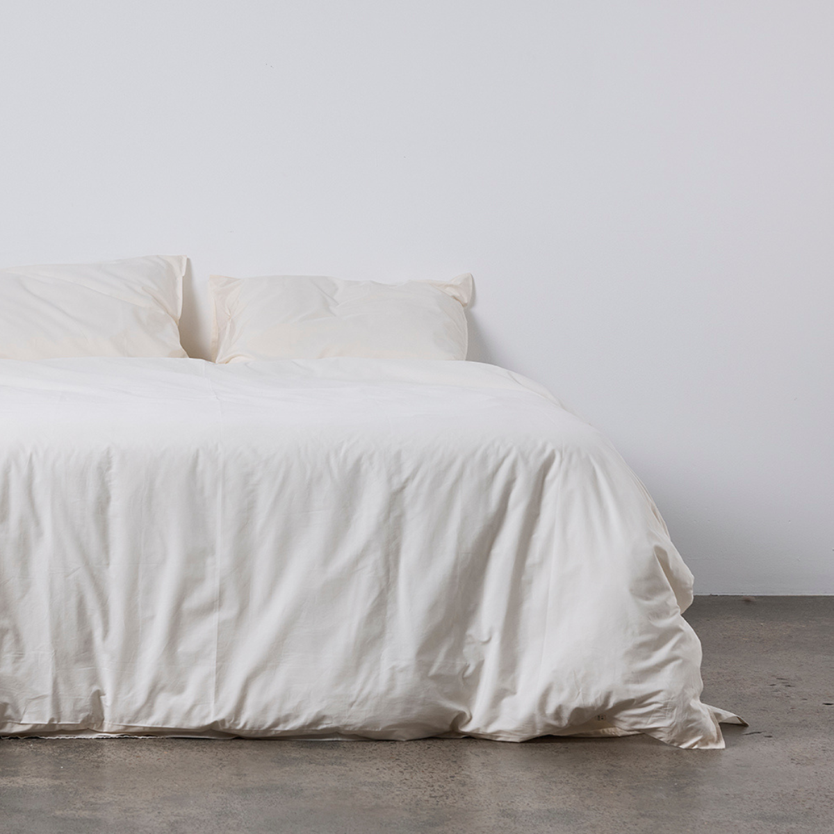 Organic Cotton Percale Duvet cover in Milk