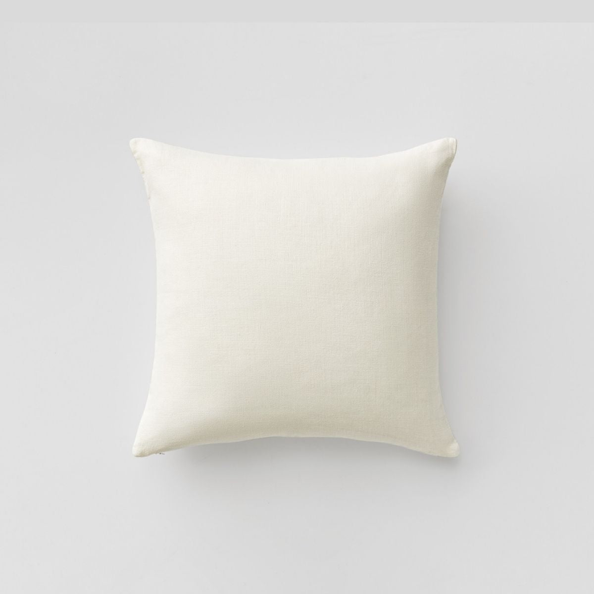 Heavy Linen Square Cushion in White