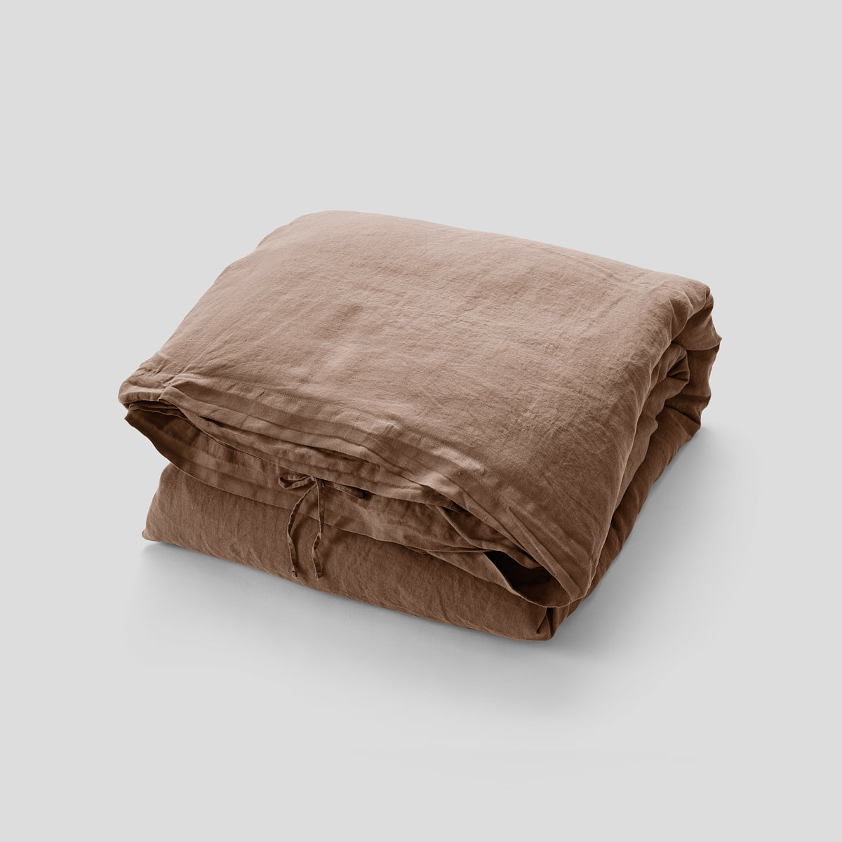 100% Linen Duvet Cover in Chestnut