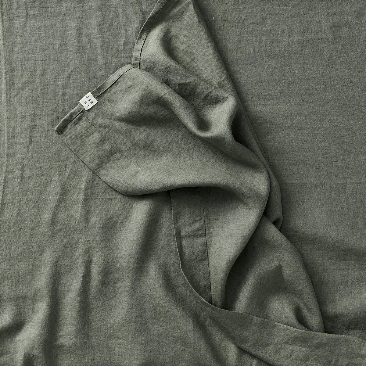 100% Linen Flat Sheet in Khaki