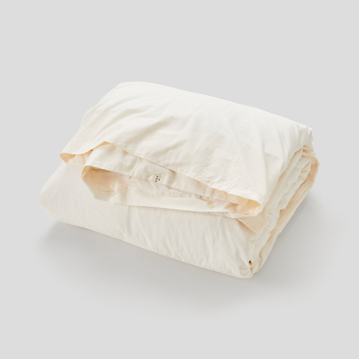 Organic Cotton Percale Duvet cover in Milk